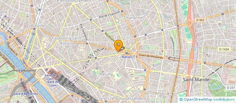 localisation de l'entreprise SCI PARIS EST  PARIS 12