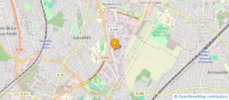 localisation de l'entreprise SCI PARIS NORD EST à SARCELLES