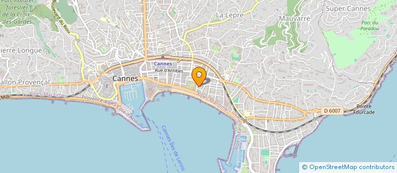 localisation de l'entreprise SCI PARIS OUEST MEDITERRANEE à CANNES