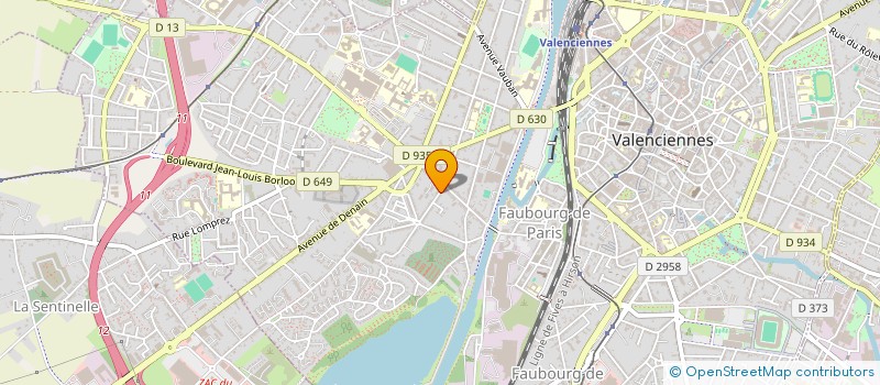 localisation de l'entreprise SCI PARIS-PYRENEES  VALENCIENNES