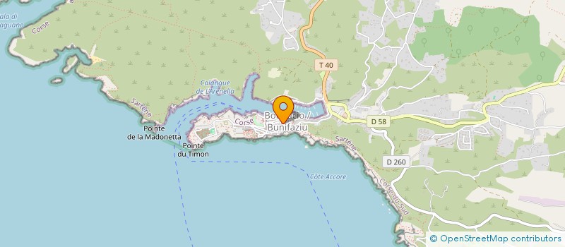 localisation de l'entreprise SCI PARISI à BONIFACIO