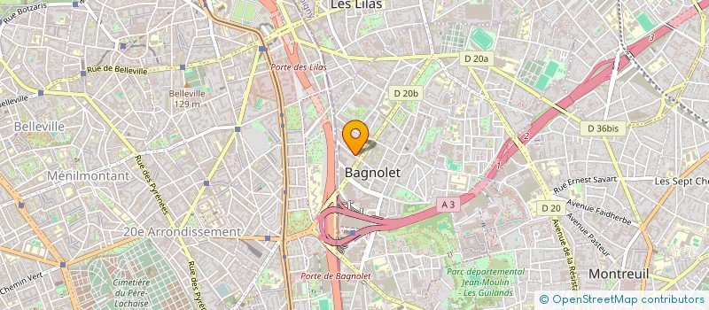 localisation de l'entreprise SCI PARISIENNE à BAGNOLET