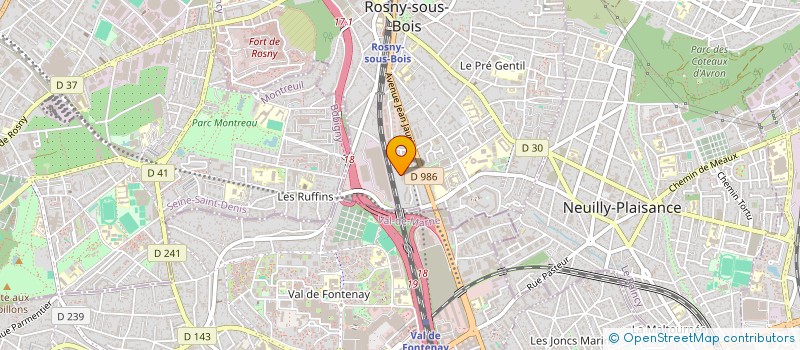 localisation de l'entreprise SCI PARISIS à ROSNY-SOUS-BOIS