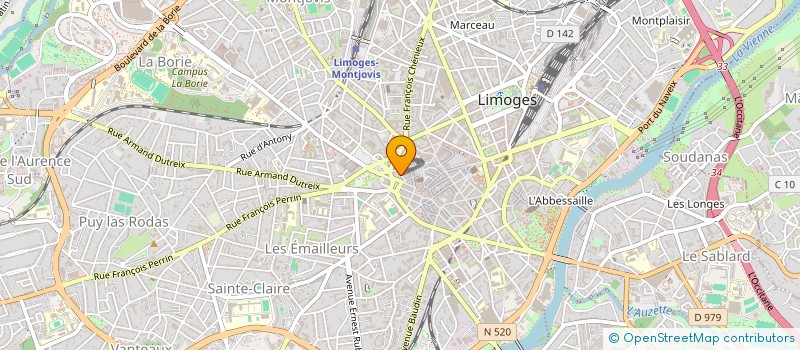 localisation de l'entreprise SCI PARISLY à LIMOGES