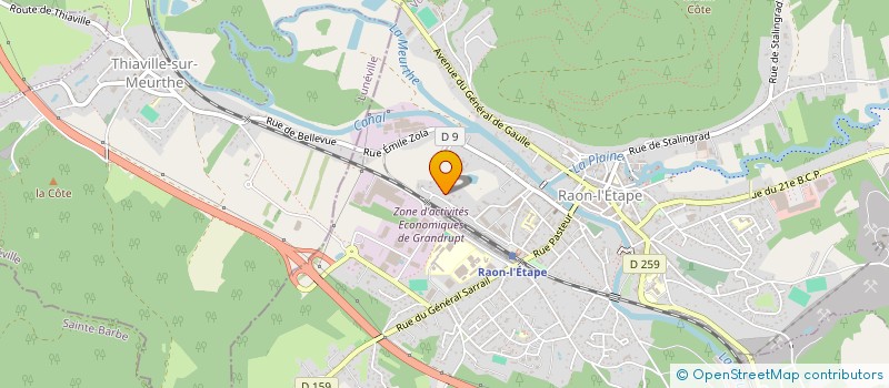 localisation de l'entreprise SCI PARISOT  RAON-L'ETAPE