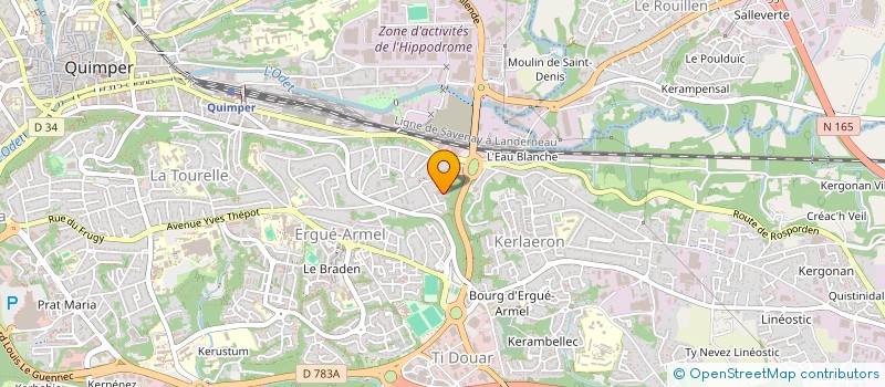 localisation de l'entreprise SCI PARK  QUIMPER