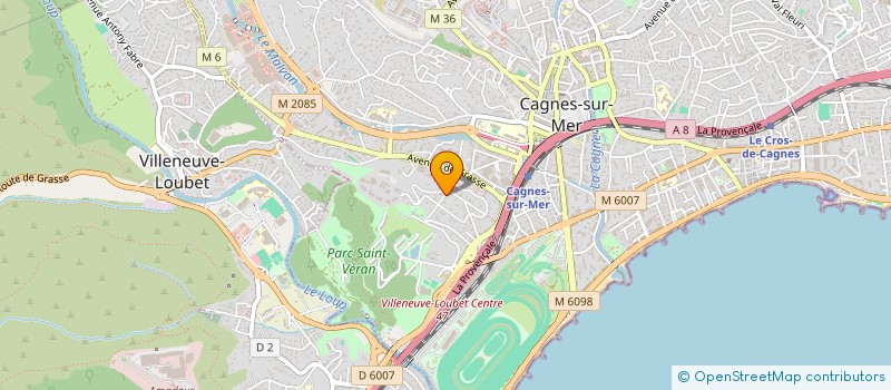 localisation de l'entreprise SCI PARK RESIDENCE à CAGNES SUR MER