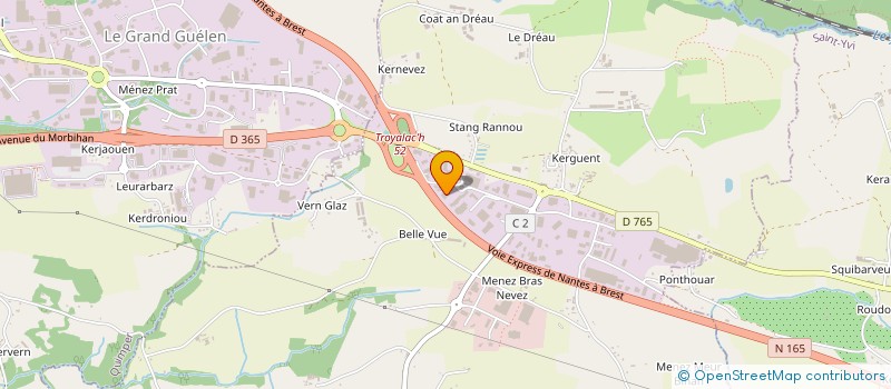 localisation de l'entreprise SCI PARME  SAINT-EVARZEC