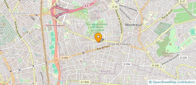 localisation de l'entreprise SCI PARMENTIER à MONTREUIL