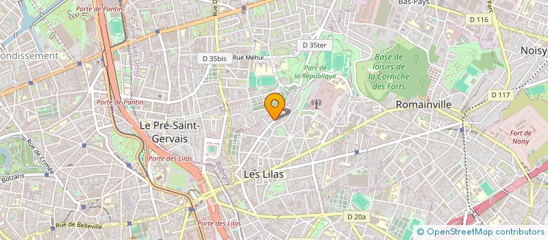 localisation de l'entreprise SCI PARNASSA à LES LILAS