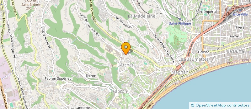 localisation de l'entreprise SCI PARNASSE à NICE