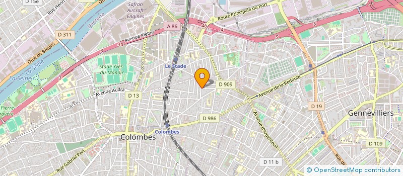 localisation de l'entreprise SCI PAROZ à COLOMBES