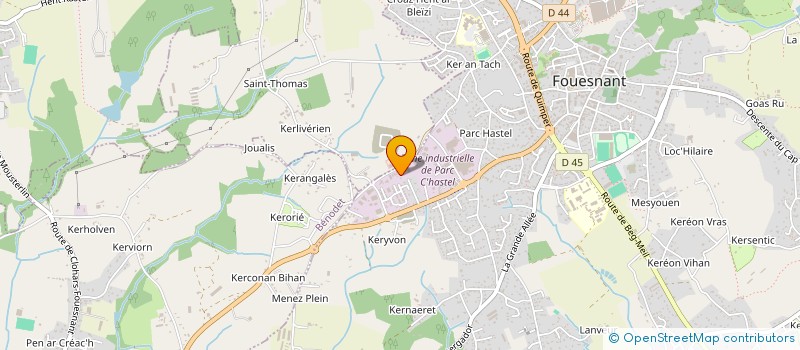 localisation de l'entreprise SCI PARQUER  FOUESNANT