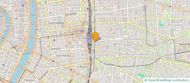 localisation de l'entreprise SCI PART DIEU GARE  LYON