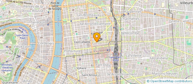 localisation de l'entreprise SCI PART DIEU NORD  LYON