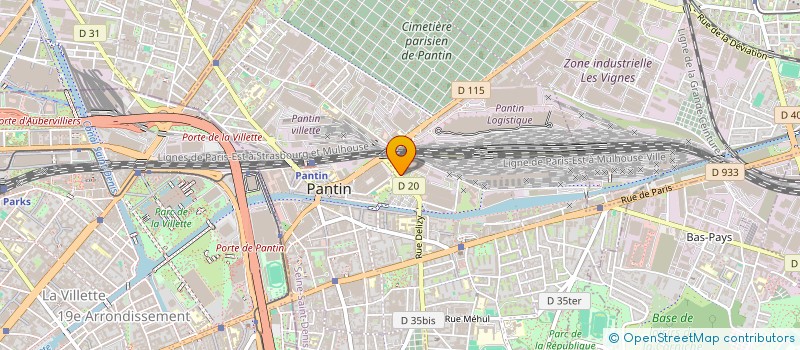 localisation de l'entreprise SCI PART FAMILY  PANTIN