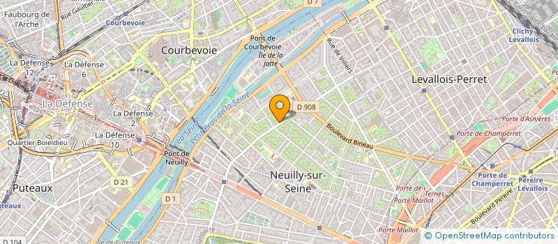 localisation de l'entreprise SCI PARTENAIRE à NEUILLY-SUR-SEINE