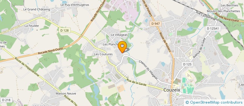 localisation de l'entreprise SCI PARTHENON à COUZEIX