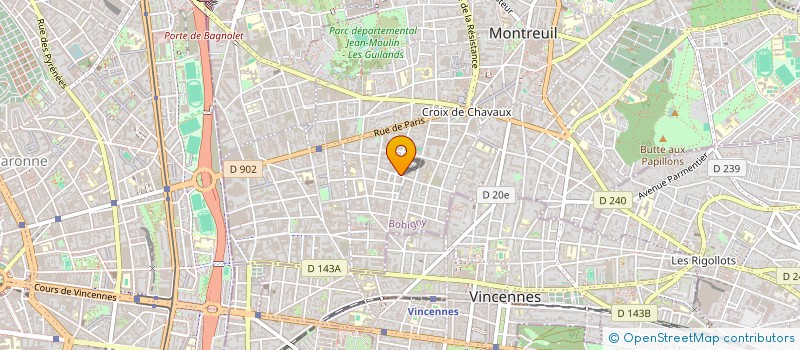 localisation de l'entreprise SCI PARTICULIERE RUE SGT GODEFROY N 22 à MONTREUIL