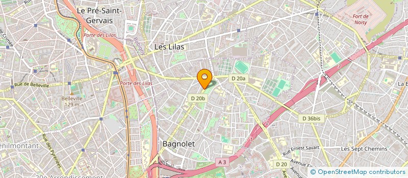 localisation de l'entreprise SCI PARTOUCHE  BAGNOLET