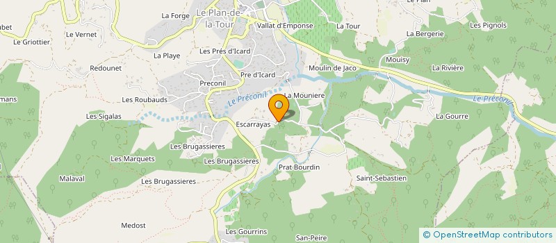 localisation de l'entreprise SCI PASCALE  LE PLAN-DE-LA-TOUR