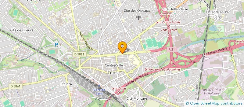 localisation de l'entreprise SCI PASCALINE  LENS