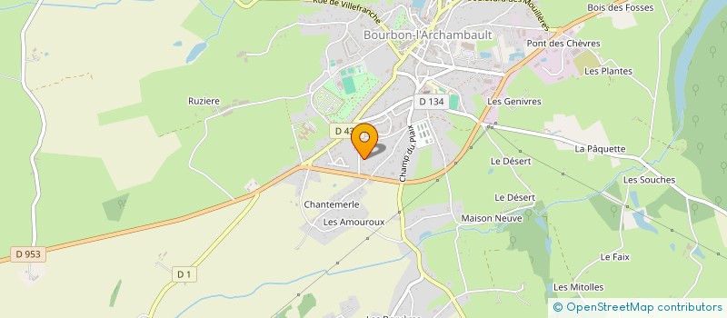 localisation de l'entreprise SCI PASCALINE BOURBON  BOURBON-L'ARCHAMBAULT