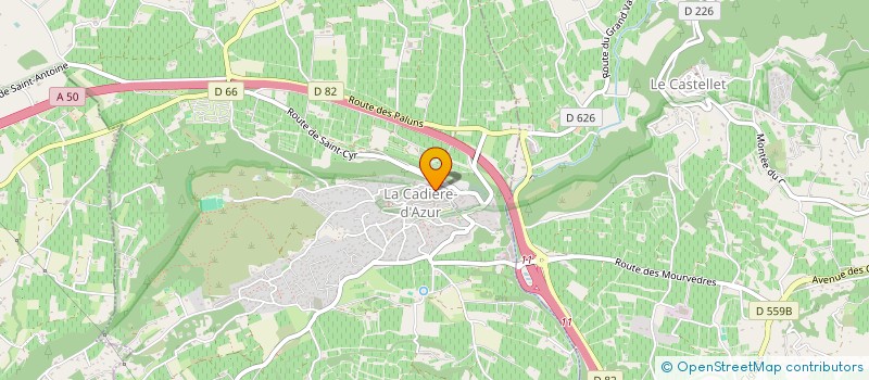 localisation de l'entreprise SCI PASMI à LA CADIERE-D'AZUR