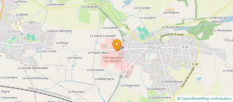 localisation de l'entreprise SCI PASQUET NANTES  ARGENTRE-DU-PLESSIS