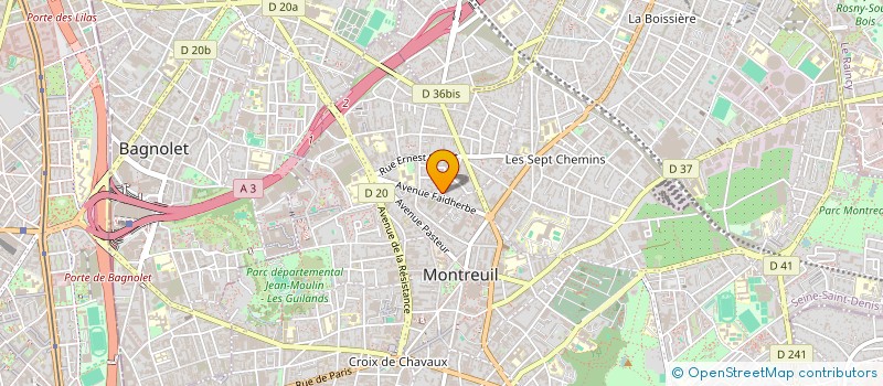 localisation de l'entreprise SCI PASSEPARTOUT  MONTREUIL