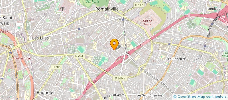localisation de l'entreprise SCI PASSERELLE à ROMAINVILLE