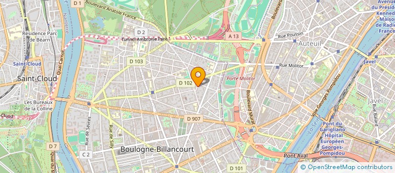 localisation de l'entreprise SCI PASSI à BOULOGNE-BILLANCOURT