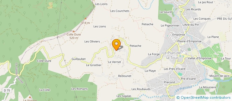 localisation de l'entreprise SCI PASSION  LE PLAN-DE-LA-TOUR