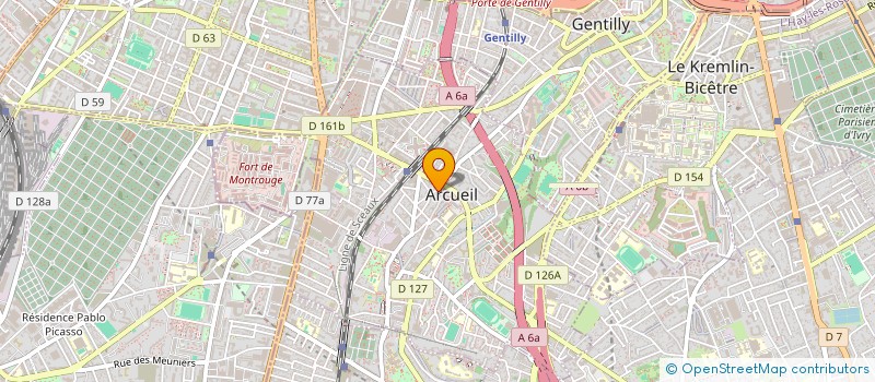 localisation de l'entreprise SCI PASTEUR 18 A ARCUEIL  ARCUEIL