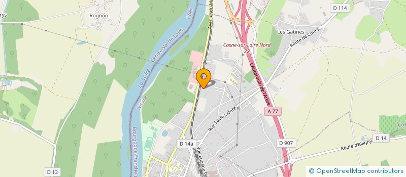 localisation de l'entreprise SCI PASTEUR à COSNE-COURS-SUR-LOIRE