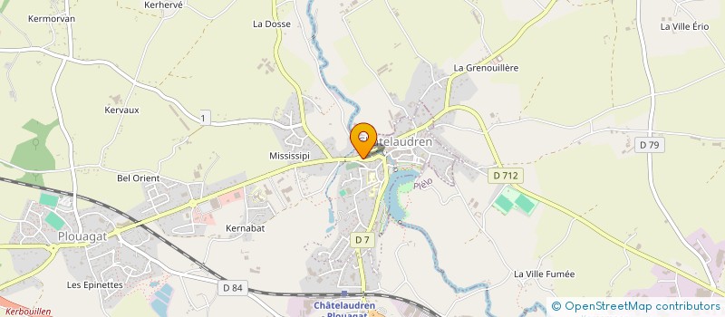 localisation de l'entreprise SCI PASTEUR  CHATELAUDREN-PLOUAGAT