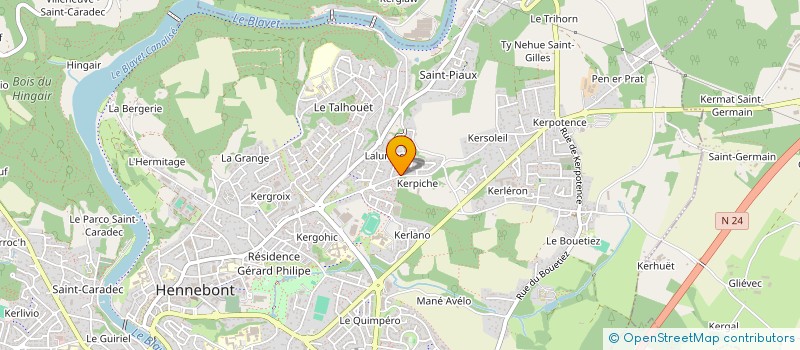 localisation de l'entreprise SCI PASTEUR  HENNEBONT