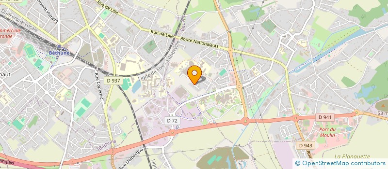 localisation de l'entreprise SCI PASTEUR  BEUVRY