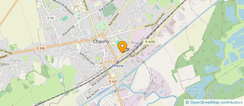 localisation de l'entreprise SCI PASTEUR  CHAUNY