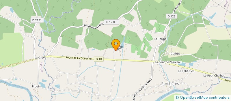 localisation de l'entreprise SCI PASTEUR  PORCHERES