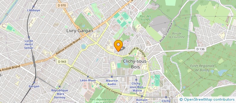 localisation de l'entreprise SCI PASTEUR à CLICHY-SOUS-BOIS