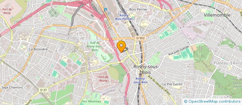 localisation de l'entreprise SCI PASTRIE à ROSNY-SOUS-BOIS
