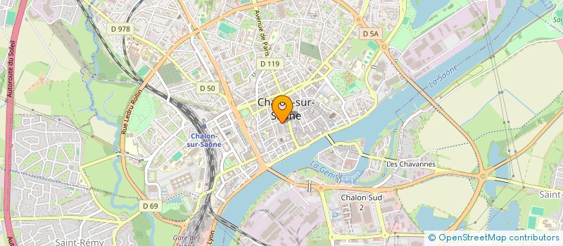 localisation de l'entreprise SCI PATHOLOGIE à CHALON-SUR-SAONE