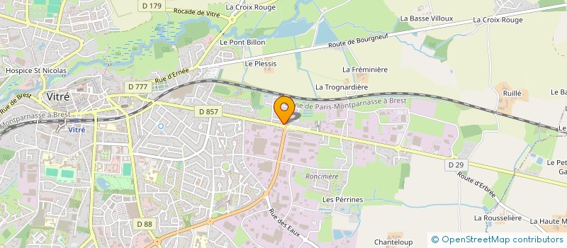 localisation de l'entreprise SCI PATINGE DE LA GRANDE HAIE  VITRE