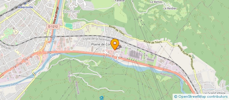 localisation de l'entreprise SCI PATONG  ALBERTVILLE