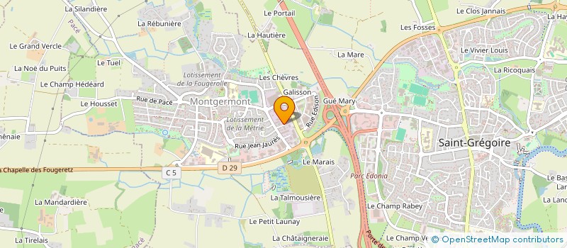 localisation de l'entreprise SCI PATOU  MONTGERMONT