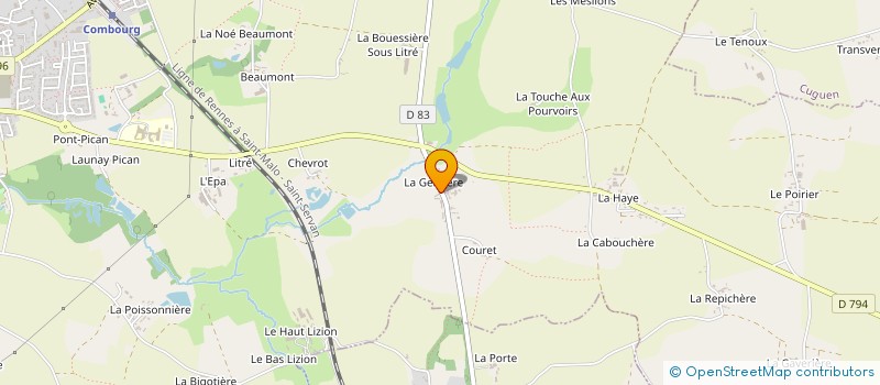 localisation de l'entreprise SCI PATRIDA  COMBOURG