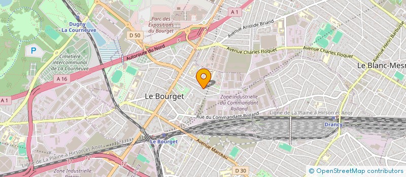 localisation de l'entreprise SCI PATRIMOINE BENYAHIA  LE BOURGET