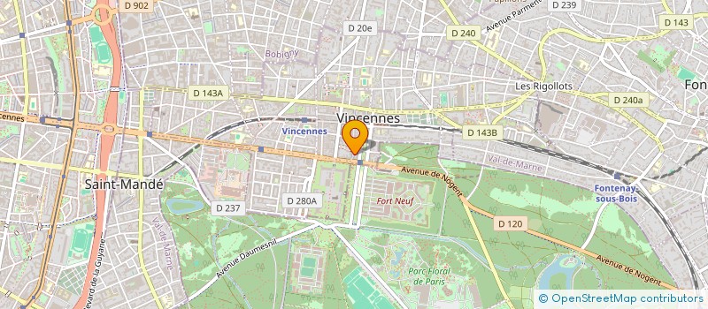 localisation de l'entreprise SCI PATRIMOINE ST FRANCOIS à VINCENNES