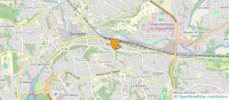 localisation de l'entreprise SCI PATRON à QUIMPER